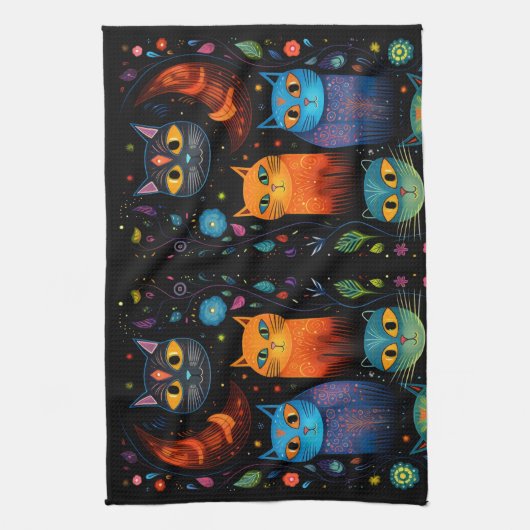 Katzen Geschirrtuch (Vertikal)