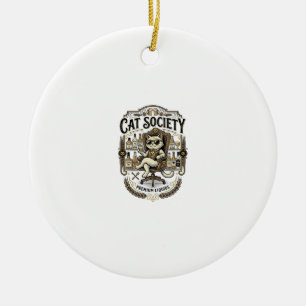 Katzen Gesellschaft Katze Alkohol Bar Humor Vintag Keramik Ornament