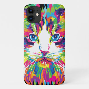 Katzen-Gesicht Geometrisches Prismen-Design-32453 Case-Mate iPhone Hülle