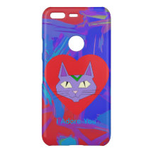 Katzen-Gesicht ‘Ich bete dich an’ iPhone-Hülle – H