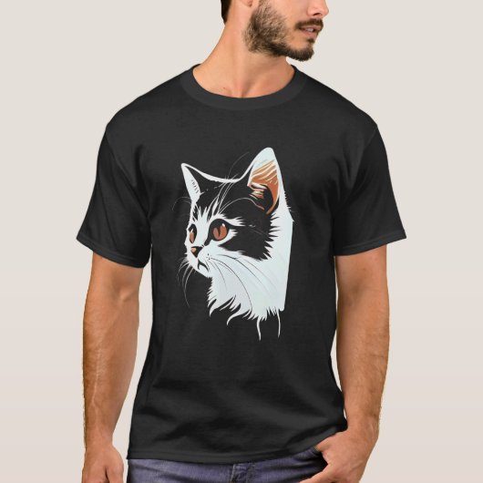 Katzen Gesicht Katze T-Shirt (Vorderseite)