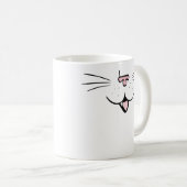 Katzen-Gesicht - linkshändig Kaffeetasse (VorderseiteRechts)