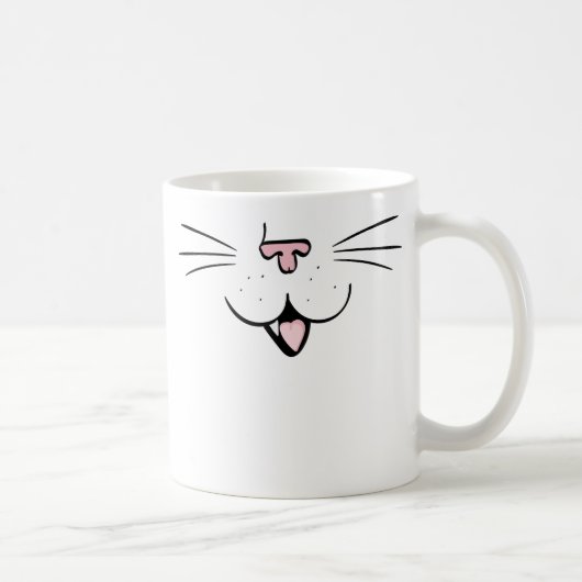 Katzen-Gesicht - linkshändig Kaffeetasse (Rechts)