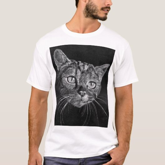 Katzen-Gesicht mein Highschool Zeichnen T-Shirt (Vorderseite)