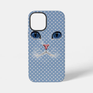 Katzen-Gesicht mit Punkten iPhone 12 Mini Hülle