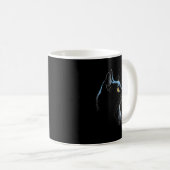 Katzen-Gesicht - Mit Schmetterling Kaffeetasse (VorderseiteRechts)