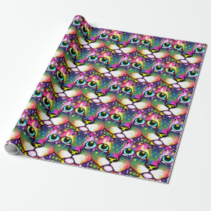 Katzen Gesicht Nahaufnahme Pop Art Geschenkpapier