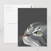 Katzen Gesicht Postkarte (Vorne/Hinten)