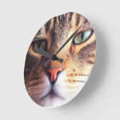 Katzen-Gesicht Runde Wanduhr (Winkel)