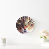 Katzen-Gesicht Runde Wanduhr (Zuhause)