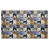 Katzen-Gesichter-Collage-Nähstoff Stoff (Yard (91,4 cm))