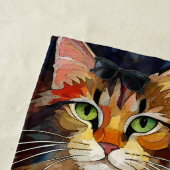 Katzen Gesichter Tiere Kunst  Strandtuch (Beispiel)
