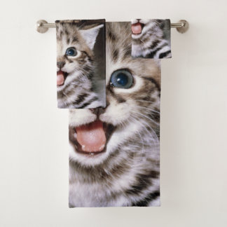 Katzen-Gesichts-Badezimmer-Tuch-Set Badhandtuch Set