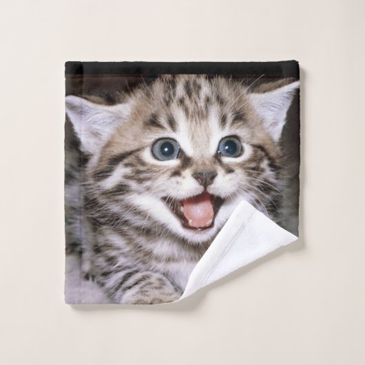Katzen-Gesichts-Badezimmer-Tuch-Set Badhandtuch Set (Waschlappen)