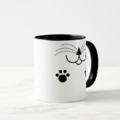 Katzen-Gesichts-Tasse Tasse (VorderseiteRechts)