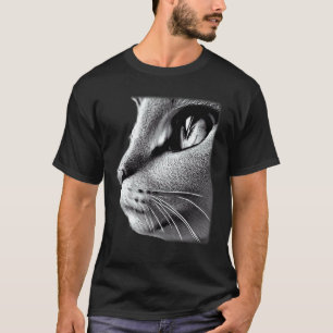 Katzen-Gesichtsgrafik  Tier Haustier  mürrischer K T-Shirt