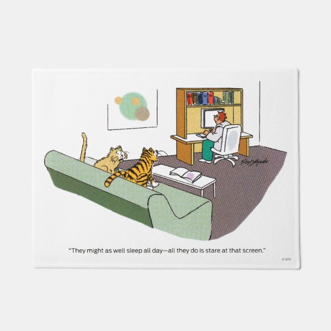 Katzen-Gespräch Fußmatte (Vorderseite)