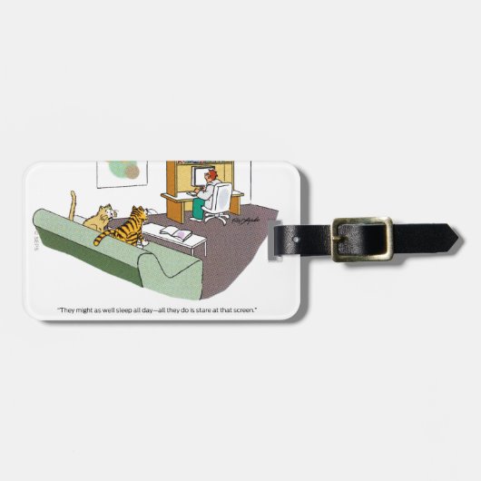 Katzen-Gespräch Gepäckanhänger (Vorderseite horizontal)