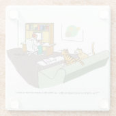 Katzen-Gespräch Glasuntersetzer (Rückseite)