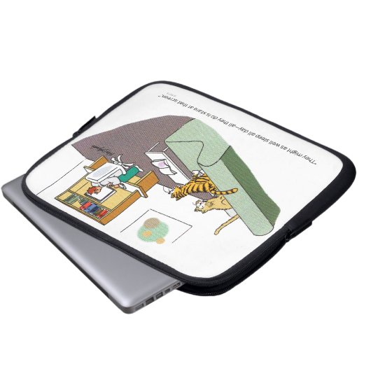 Katzen-Gespräch Laptopschutzhülle (Vorne Knopf)