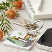 Katzen-Gespräch Schlüsselanhänger (Vorderseite rechts)