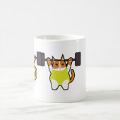 Katzen-Gewichts-Anhebenlustige Kaffeetasse (Mittel)