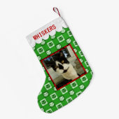 Katzen-Gewohnheit addieren niedlichen Fotoden Kleiner Weihnachtsstrumpf (Rückseite (Hängend))