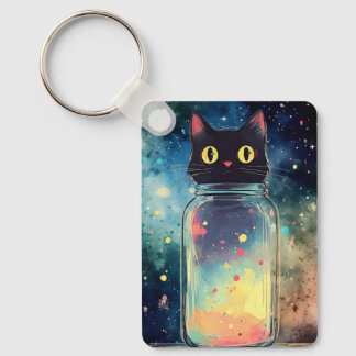Katzen-Glas-Anhänger Schlüsselanhänger