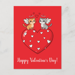 Katzen Glücklicher Valentinstag! Postkarte