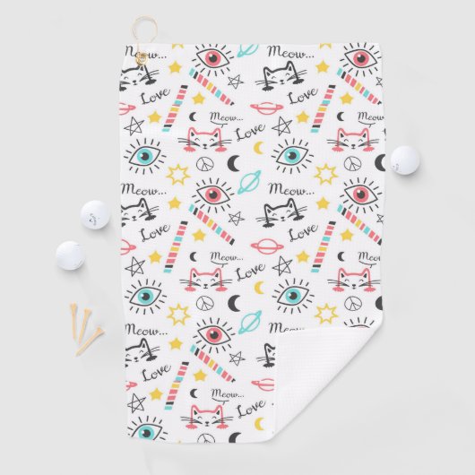 Katzen Golfhandtuch (Insitu)