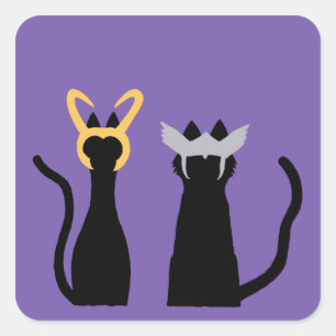 Katzen Götter  Quadratischer Aufkleber
