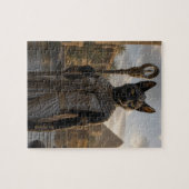 Katzen-Göttin Bastet Postkarte Puzzle (Horizontal)