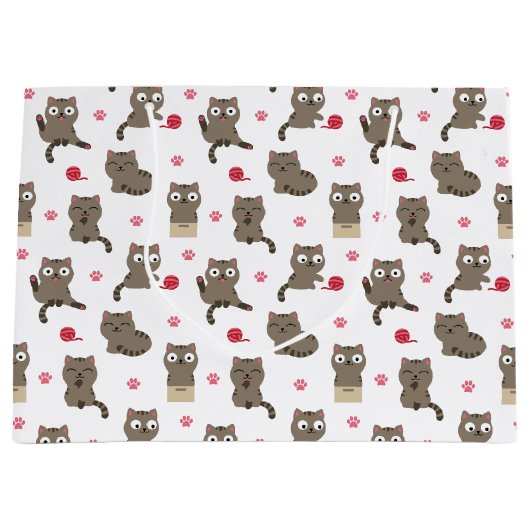 Katzen Große Geschenktüte (Vorderseite)