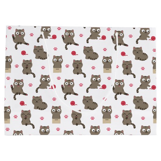 Katzen Große Geschenktüte (Rückseite)
