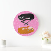 Katzen Große Wanduhr (Zuhause)