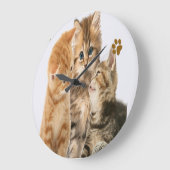 Katzen Große Wanduhr (Winkel)
