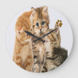 Katzen Große Wanduhr