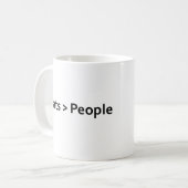 Katzen größer als Menschen Kaffeetasse (Vorderseite Links)