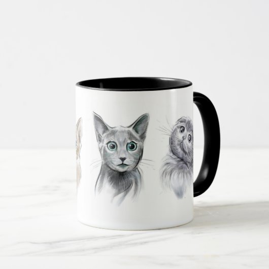Katzen-Gruppe Tasse (VorderseiteRechts)