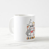 Katzen-Gruppendesign Kaffeetasse (Vorderseite Links)