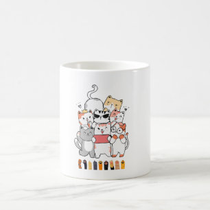 Katzen-Gruppendesign Kaffeetasse