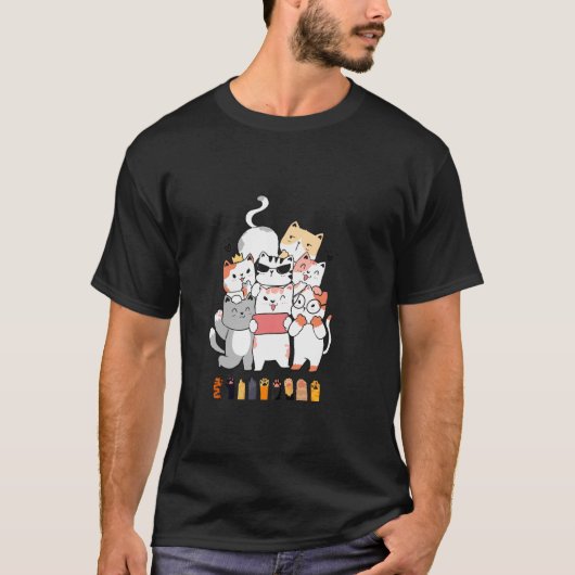 Katzen-Gruppendesign T-Shirt (Vorderseite)