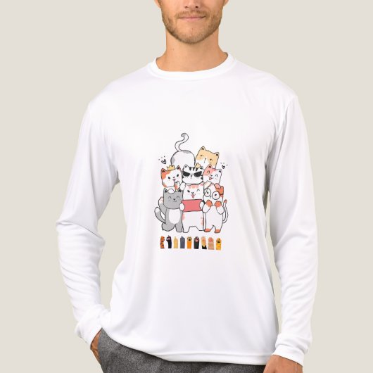 Katzen-Gruppendesign Tri-Blend Shirt (Vorderseite)