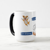 Katzen-Gruß-Morphing-Kaffeetasse Verwandlungstasse (Vorderseite Links)