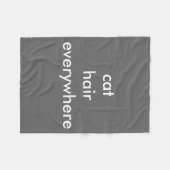 Katzen-Haar überall bedecken Fleecedecke (Vorderseite (Horizontal))