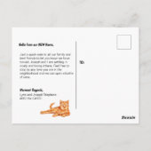 Katzen haben die Postkarte verschoben (Rückseite)
