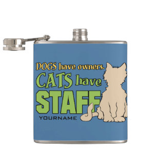 KATZEN HABEN EINEN personalisierten Kolben Flachmann
