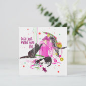 Katzen haben einfach Spaß mit Weihnachtskarte (Stehend Vorderseite)