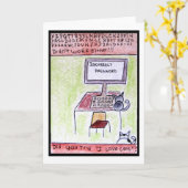 Katzen-Hacker-Karte Karte (Gelbe Blume)