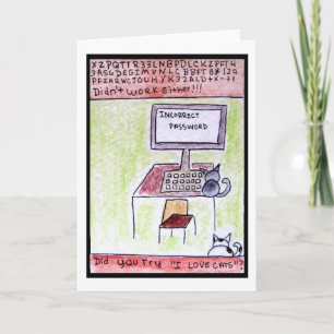 Katzen-Hacker-Karte Karte